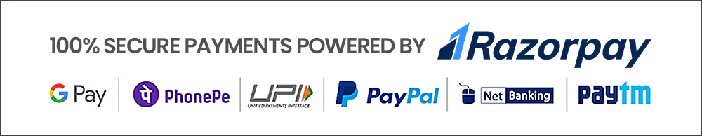 100% Secure Payments Powered By Razorpay