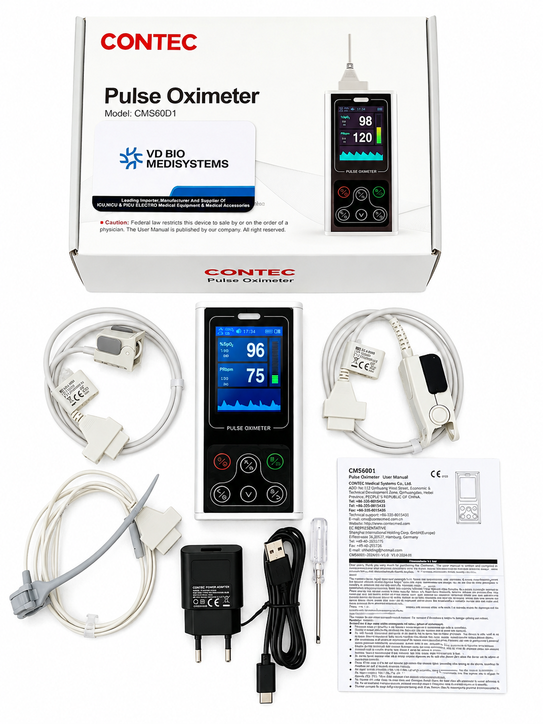 CONTEC CMS60D1 HAND HELD PULSE OXIMETER