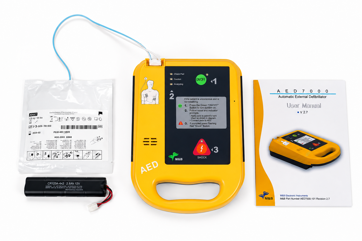 M & B Automatic External Defibrillator AED7000