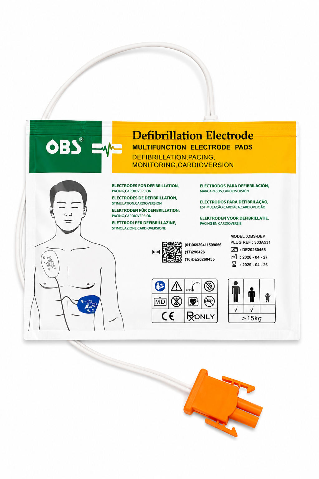 OBS AED Pads - Nihon Kohden