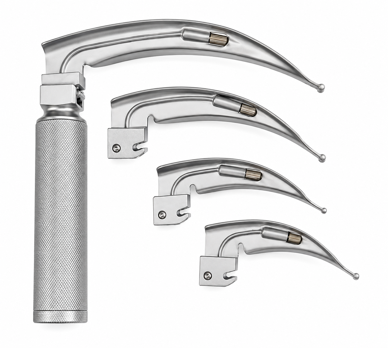 Laryngoscope with Set of 4 Macintosh Blade- Adult (LED)