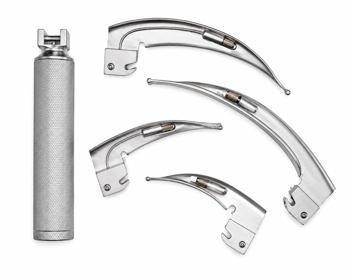Laryngoscope with Set of 4 Macintosh Blade- Adult (LED)