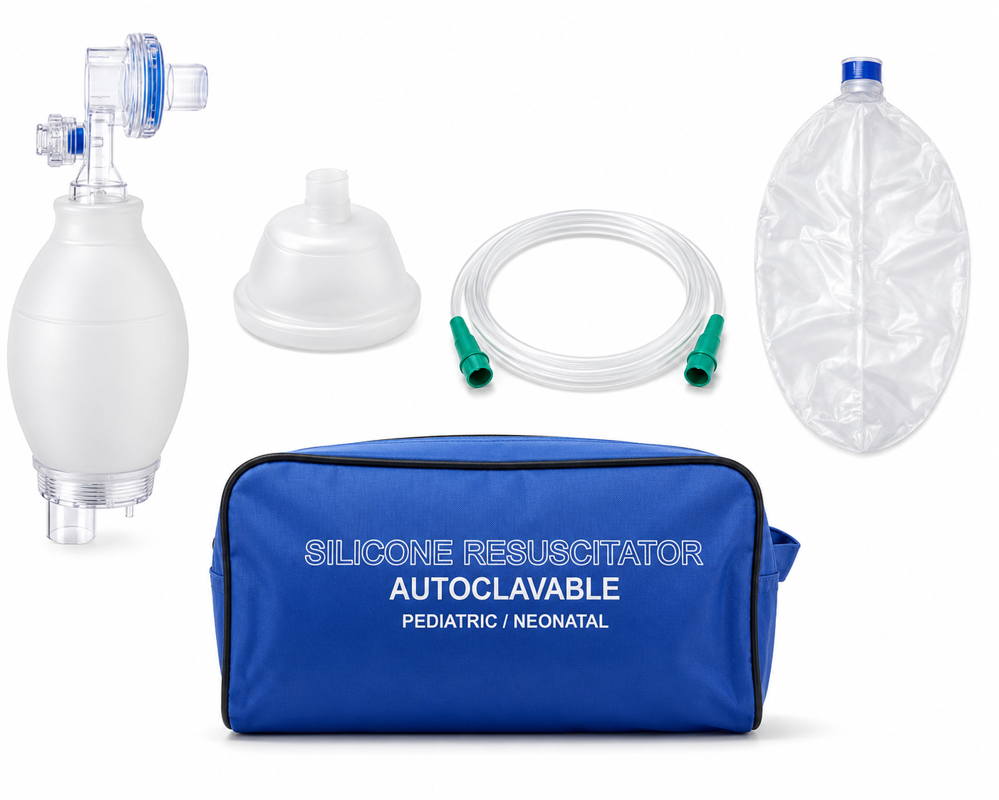 SILICONE AMBU BAG RESUSCITATOR FOR PEDIATRIC