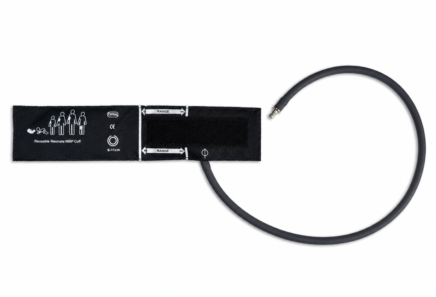 Reusable NIBP Cuff With Single Tube Connector For Neonatal (06 to 11) cm