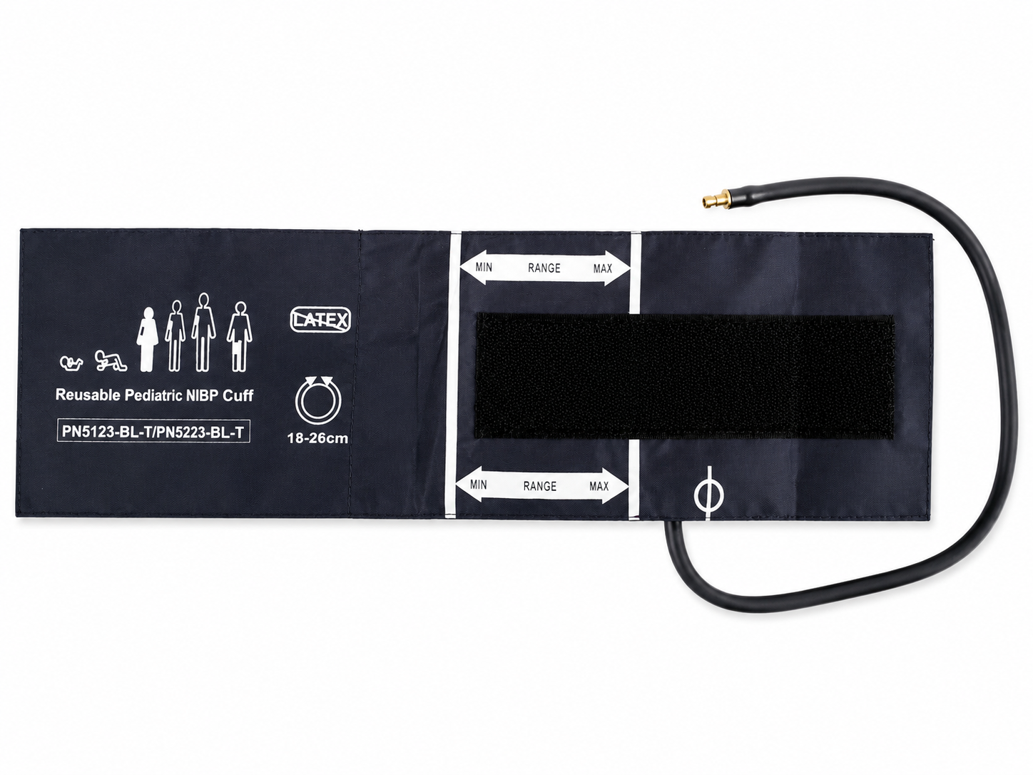 Reusable NIBP Cuff With Single Tube Connector For Pediatric (18 to 26) cm