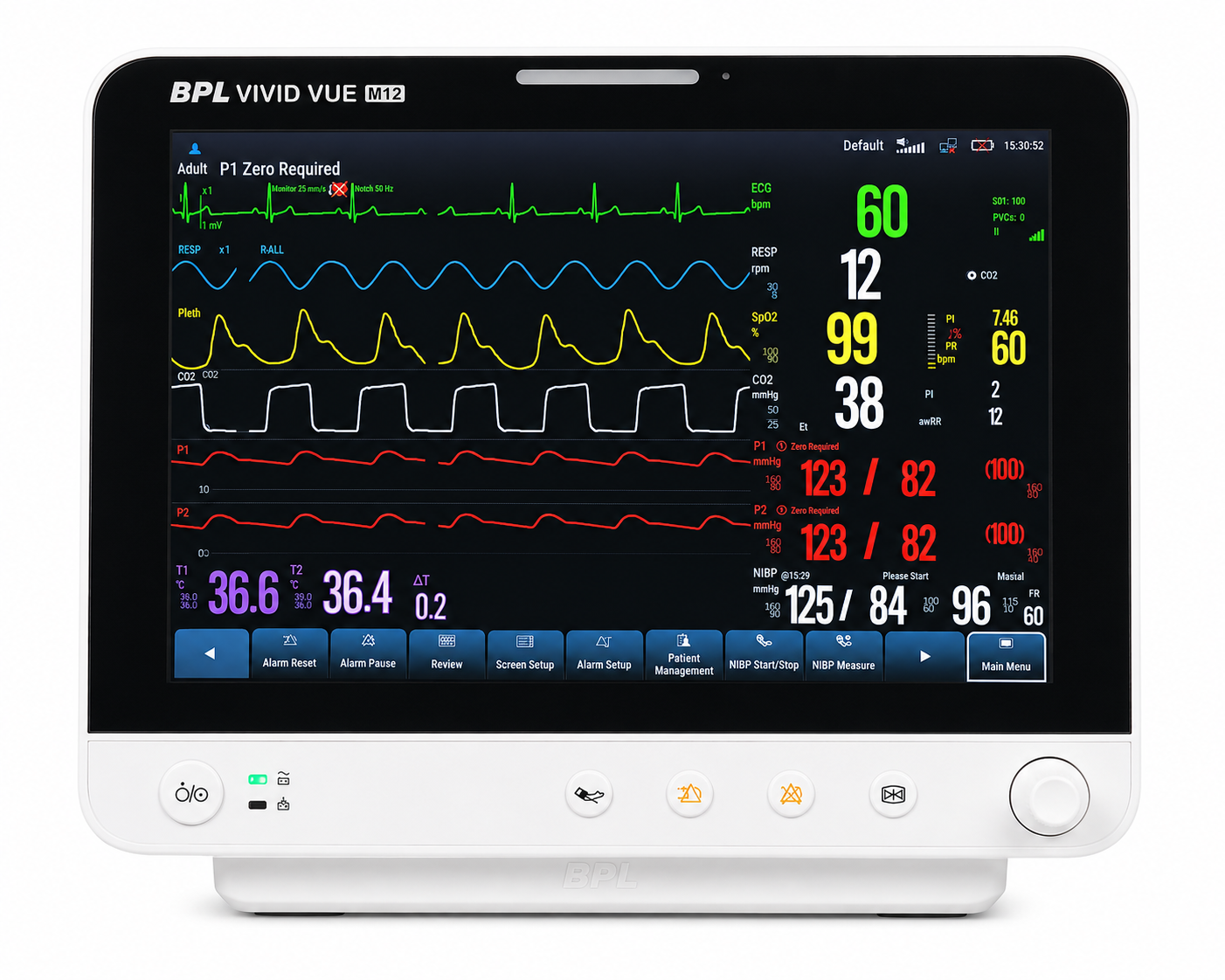 BPL Vivid Vue M12 Multiparameter Patient Monitor