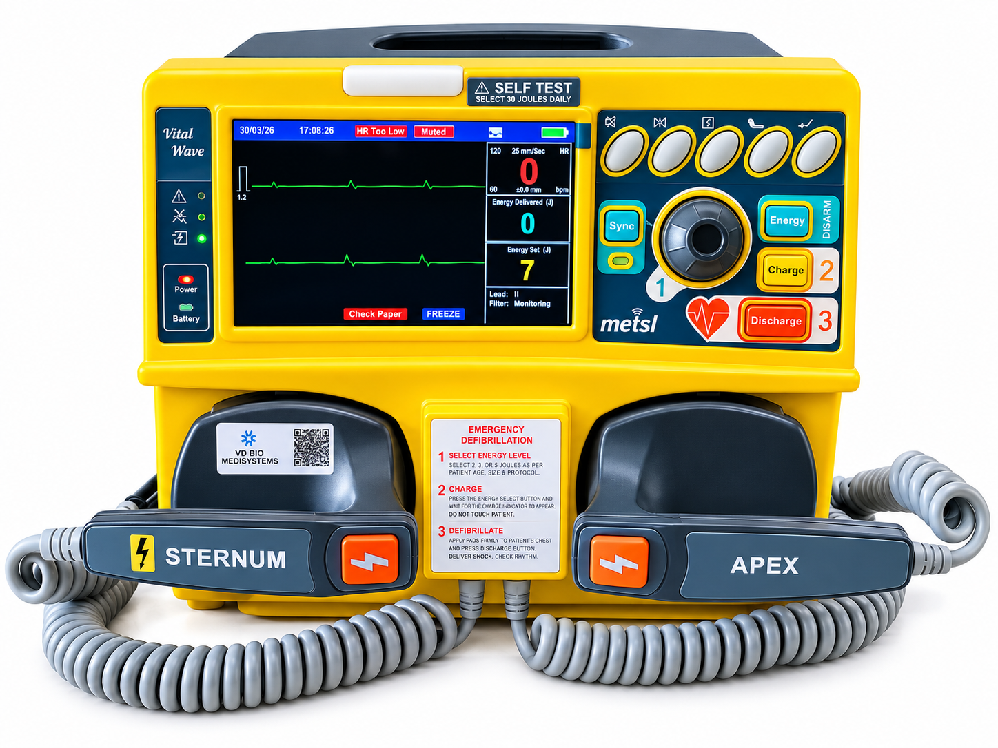 Maestros Vital Wave Biphasic Defibrillator